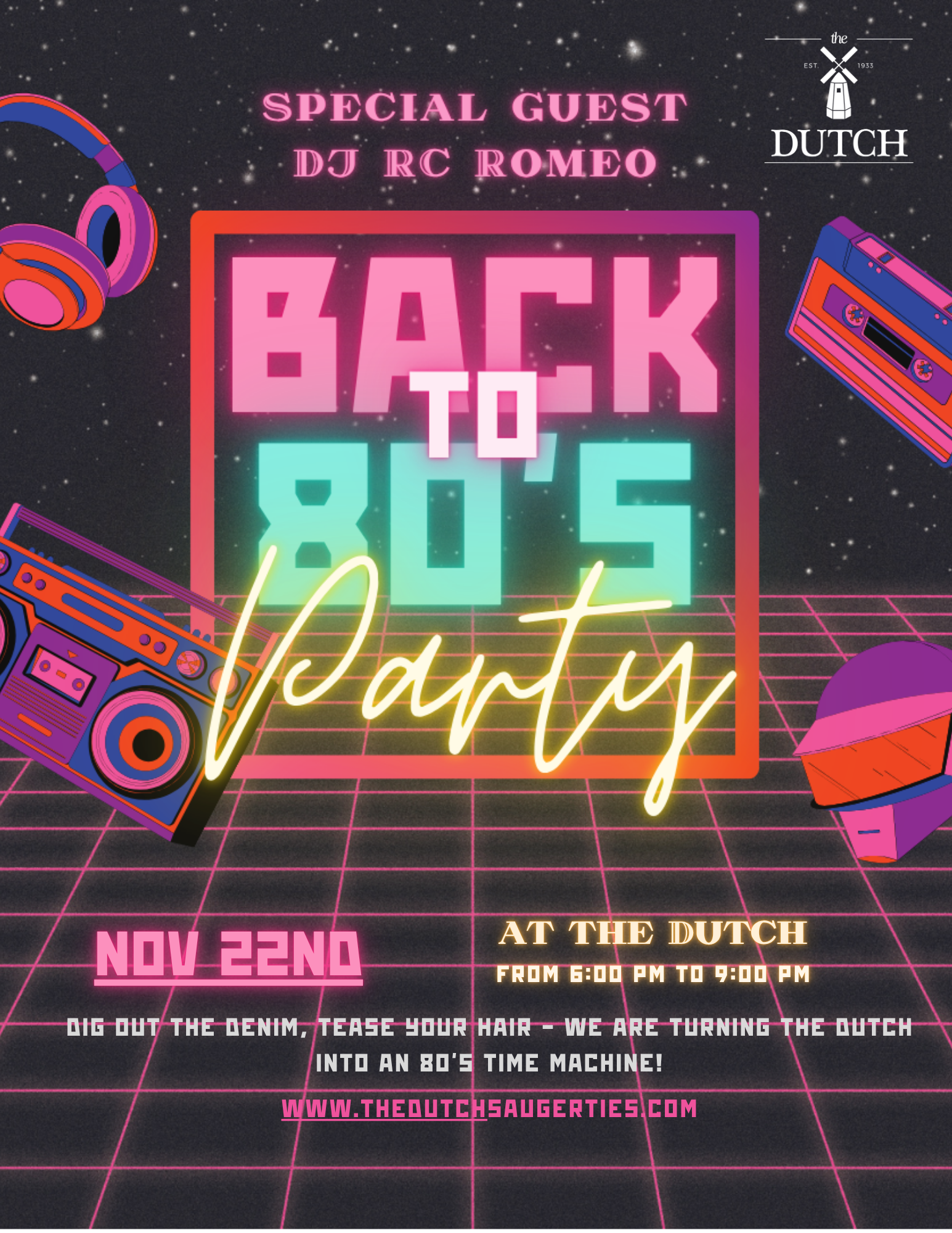 80's Party at The Dutch!