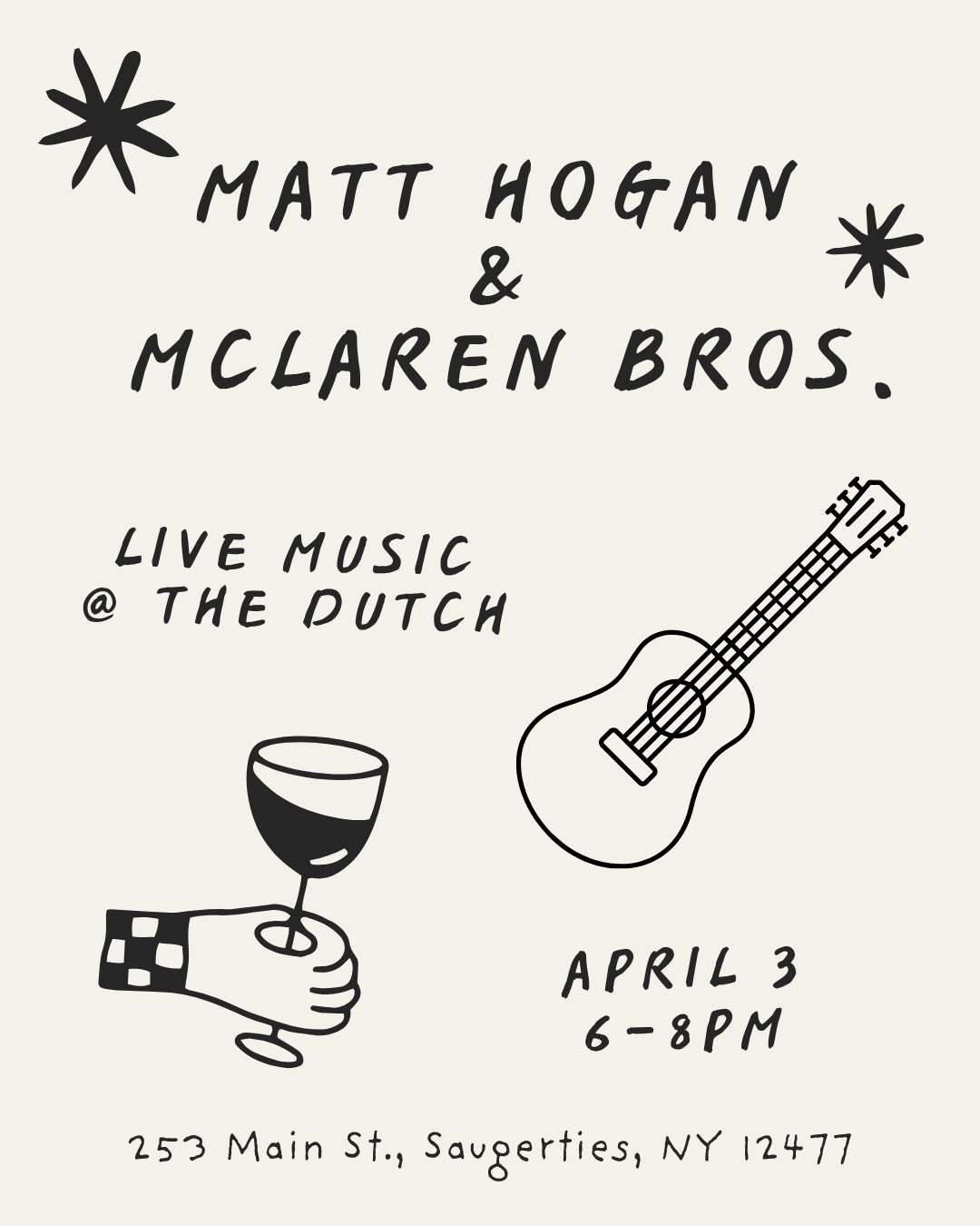 Live Music at The Dutch featuring Matt Hogan and the McLaren Bros