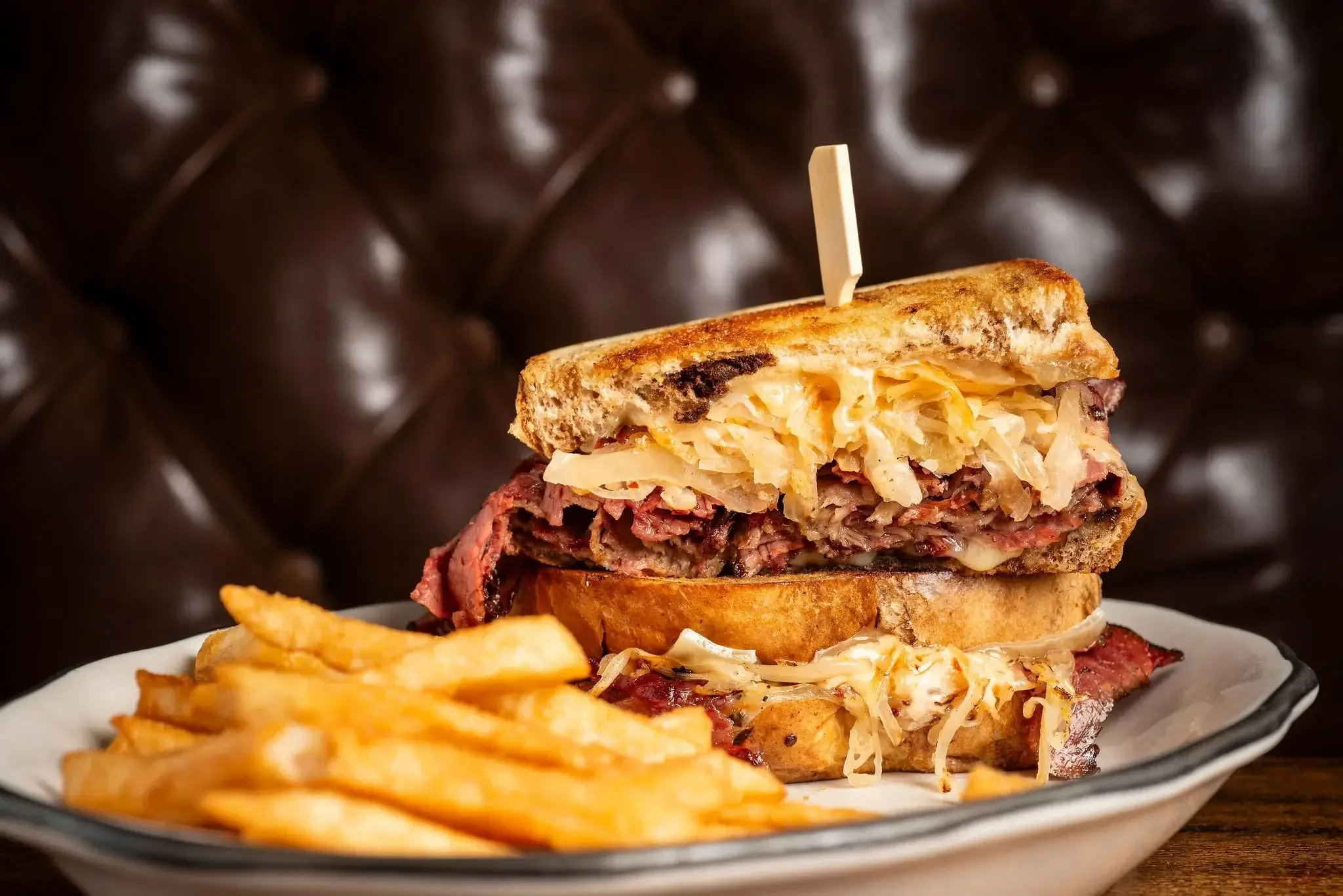  A reuben sandwich and fries at the Dutch Ale House in Saugerties, NY. 
