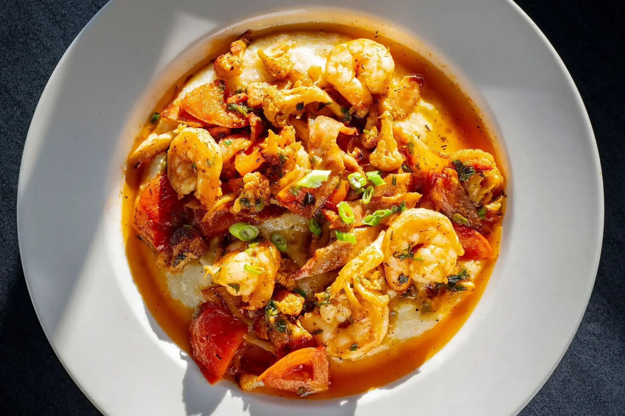  A top-down shot of gumbo with shrimp at the Dutch Ale House in Saugerties, NY. 