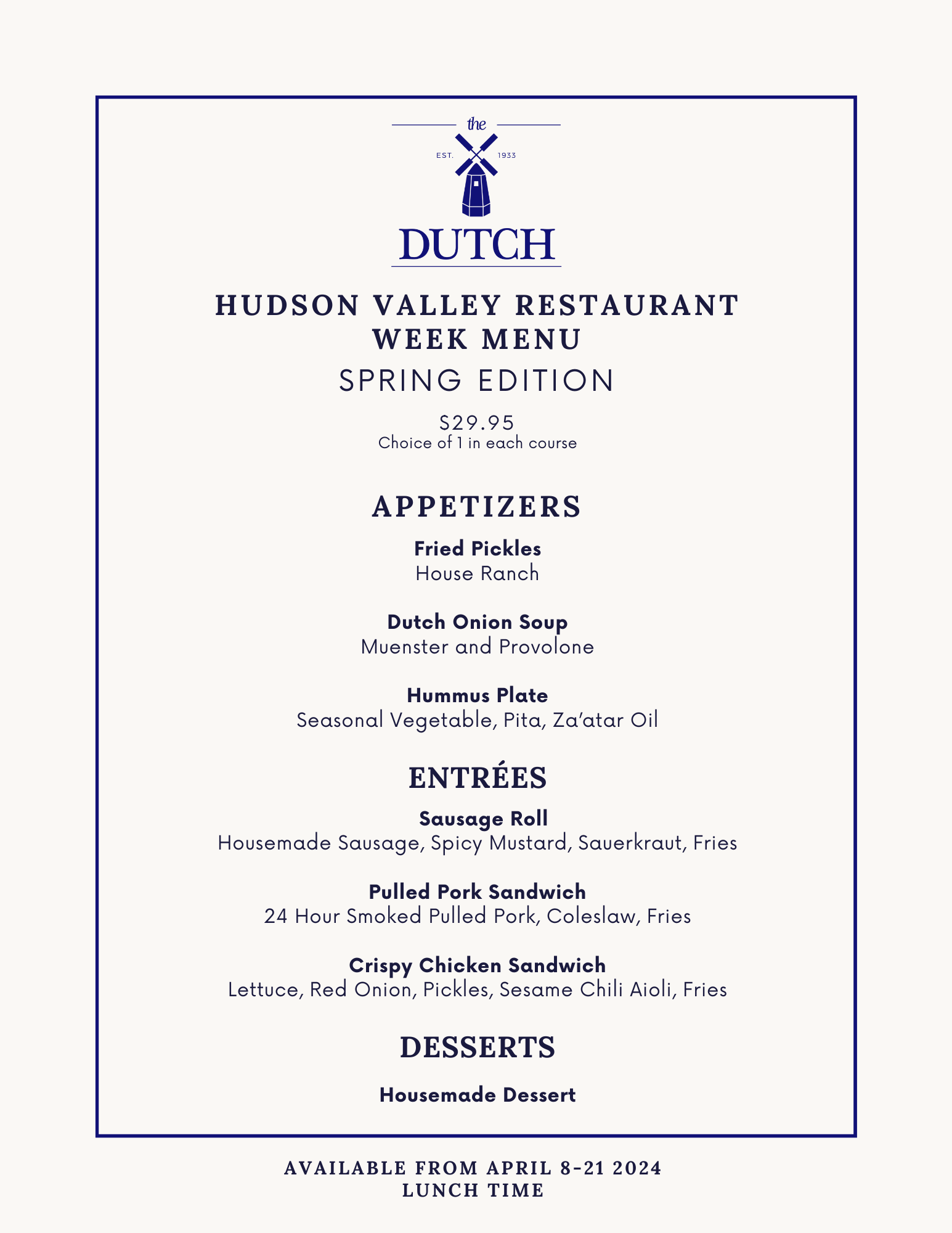 Hudson Valley Restaurant Week — The Dutch Ale House