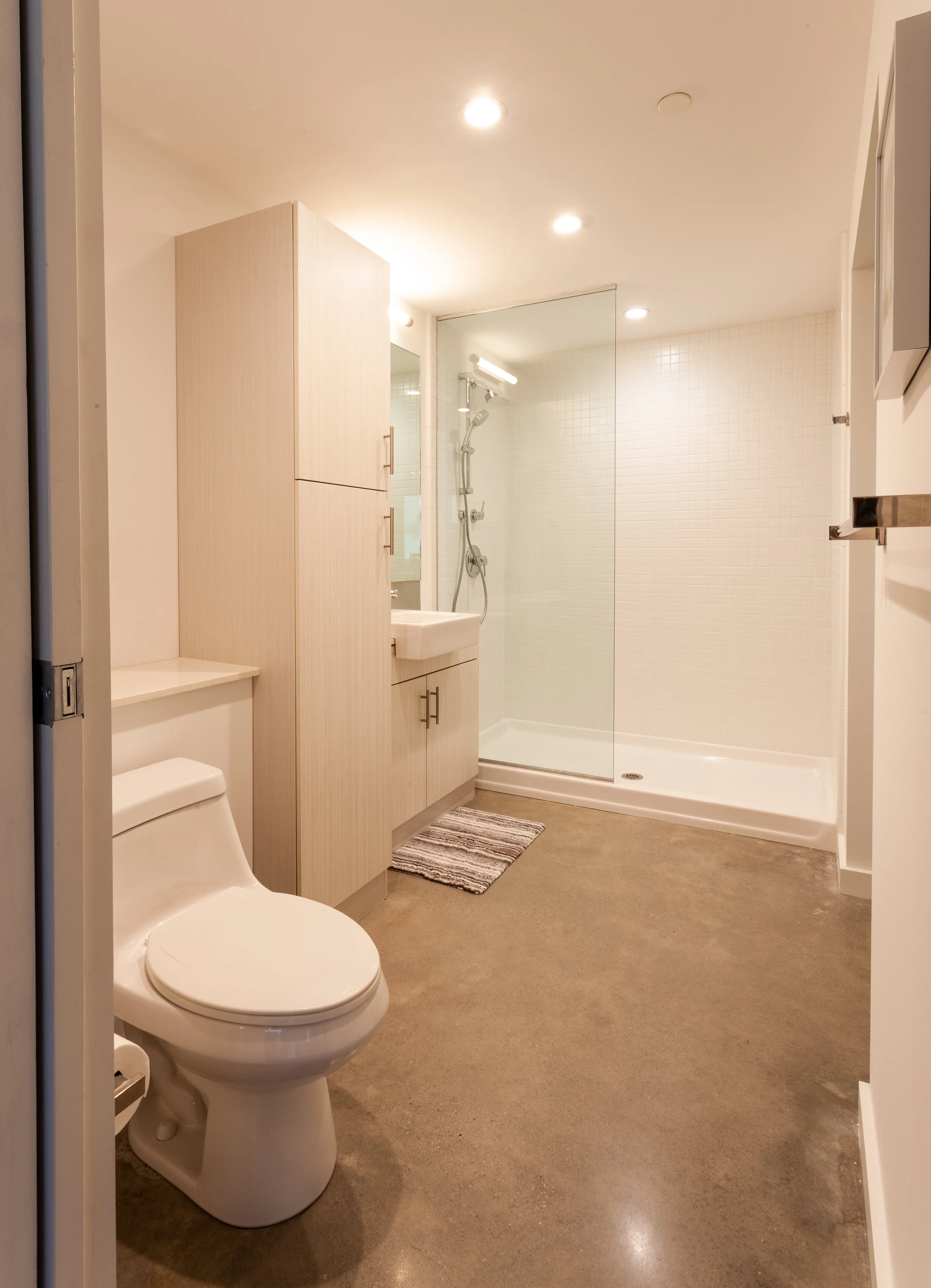  Shower-only bathrooms inside a condominium by The Garage in New Orleans, LA 