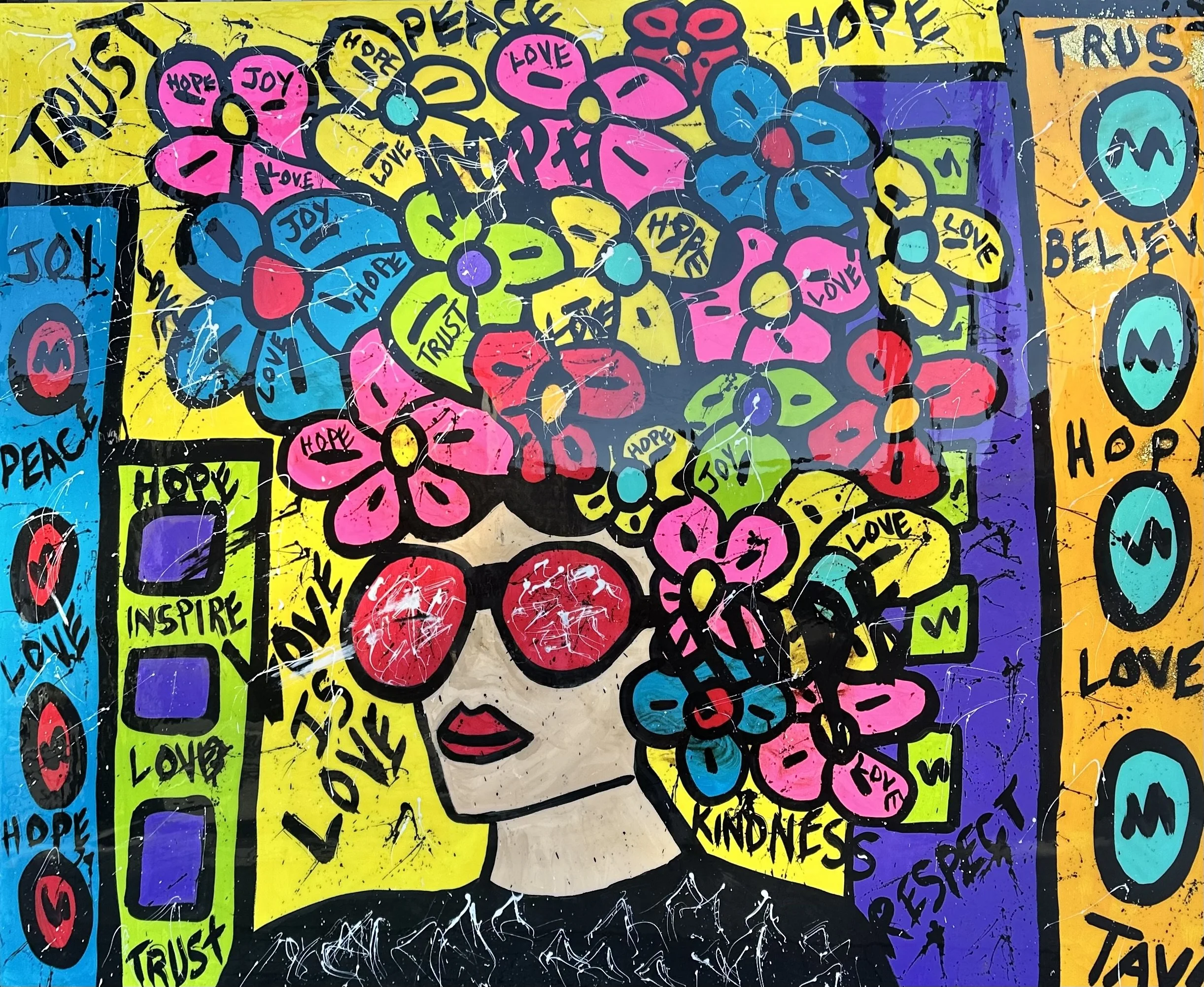 Abstract flower lady