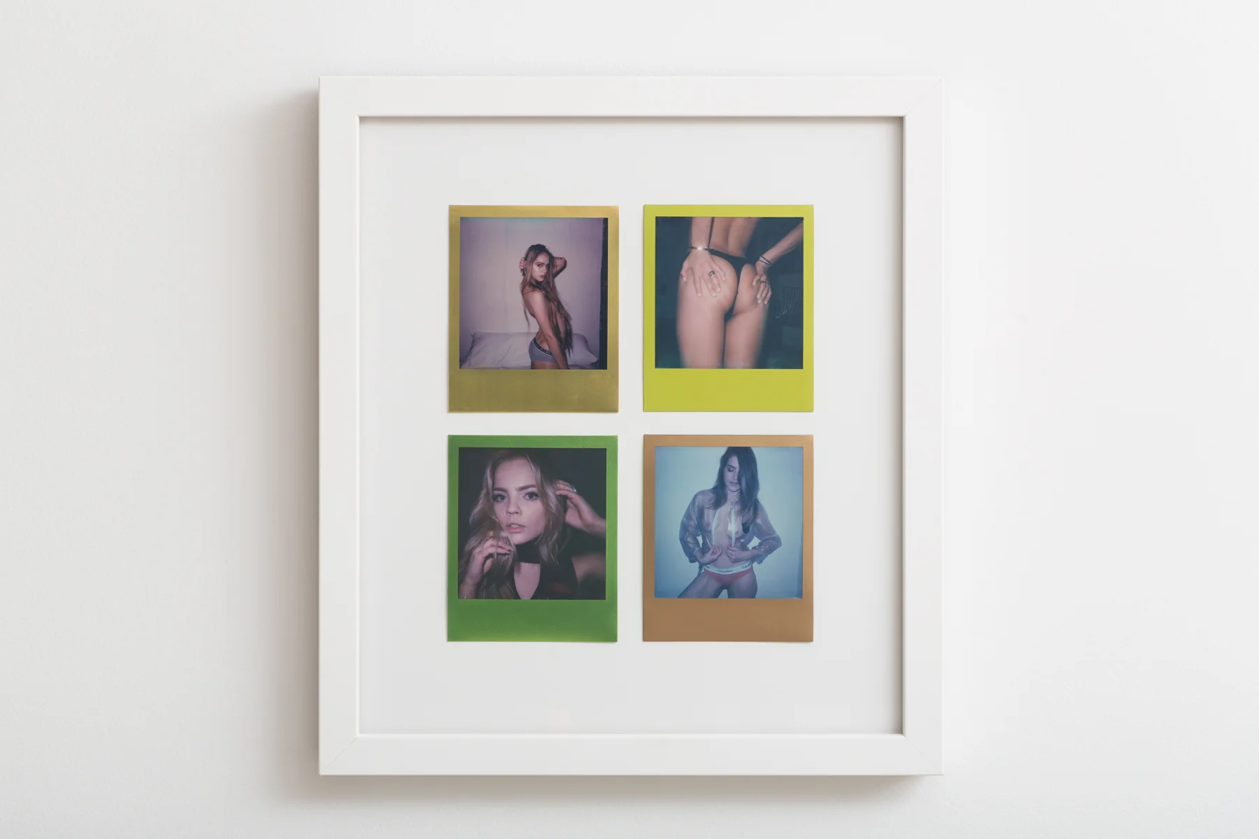 Untitled (Shades of Green and Gold) Framed Originals 14'' x 12''