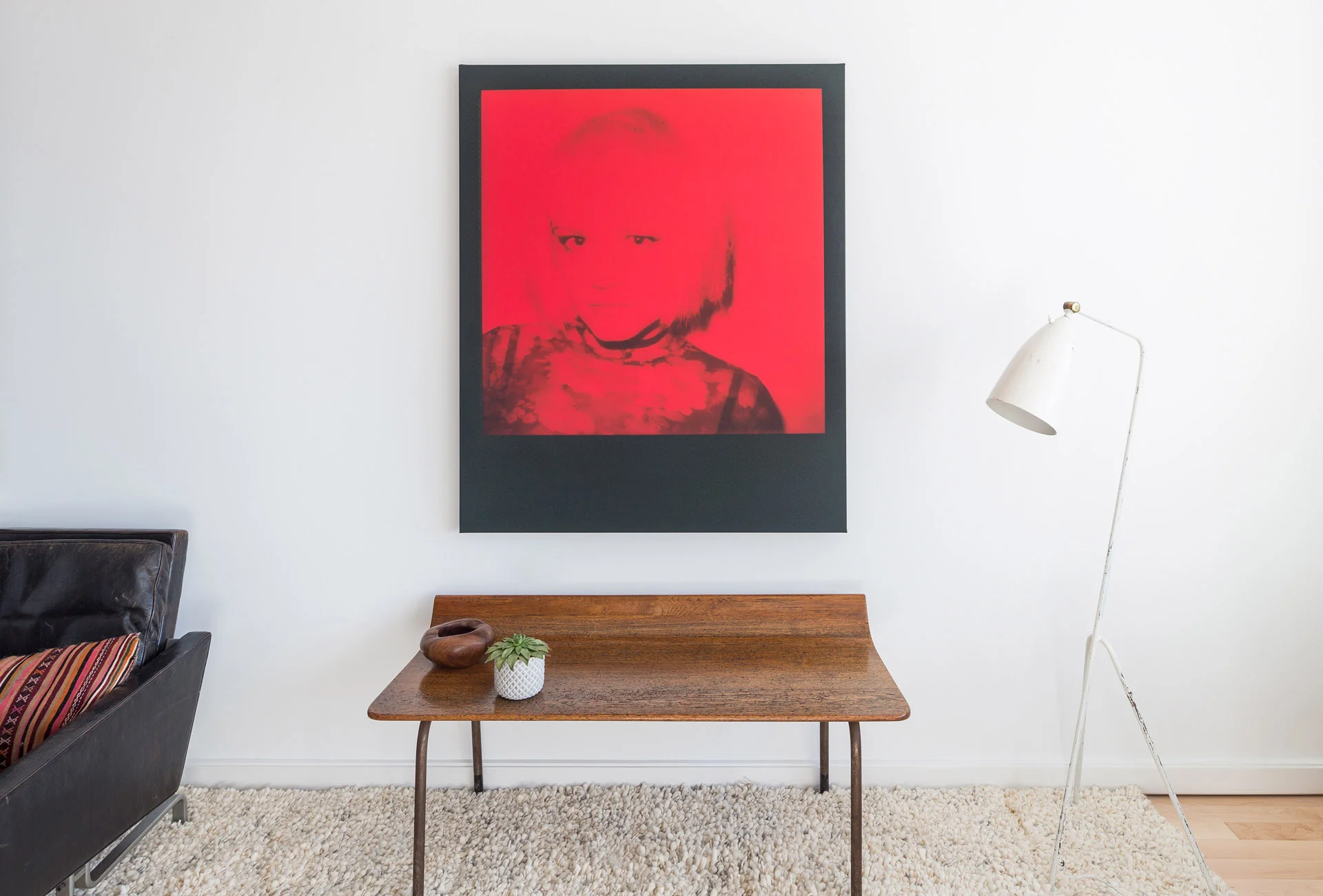 Untitled (Girl in Red) Archival pigment on canvas 46" x 38"