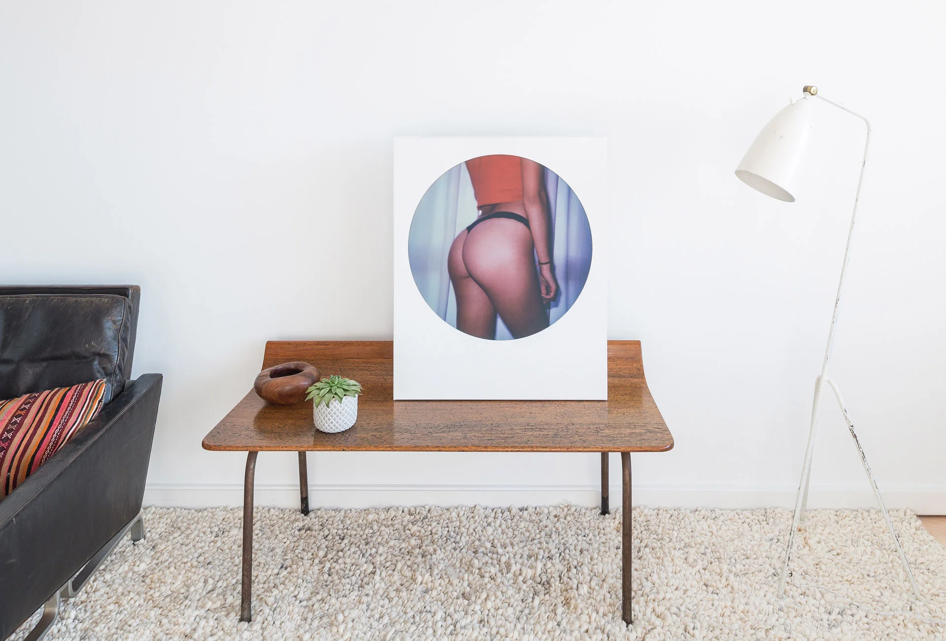 Untitled ( Round Booty) Archival pigment on canvas 27" x 22"