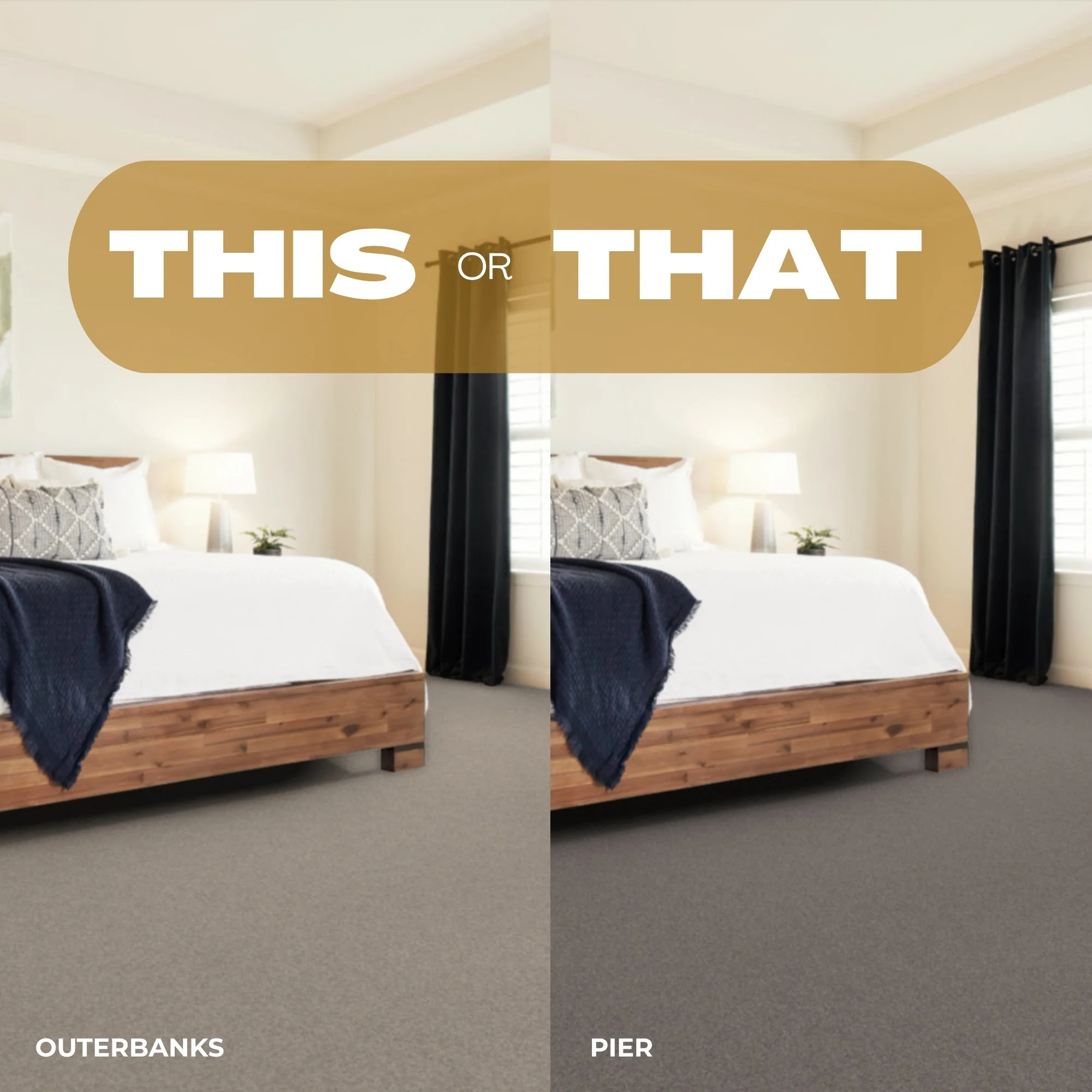 THIS OR THAT? WHY NOT BOTH?! 
Two beautiful colors, one cozy carpet, and BOTH are in stock and ready to go! 

Meet Shaw Wonderland II in two gorgeous shades:
Outer Banks
Pier

✔️ 40 oz Polyester
✔️ Soft, stylish
✔️ In stock and ready to make your spa