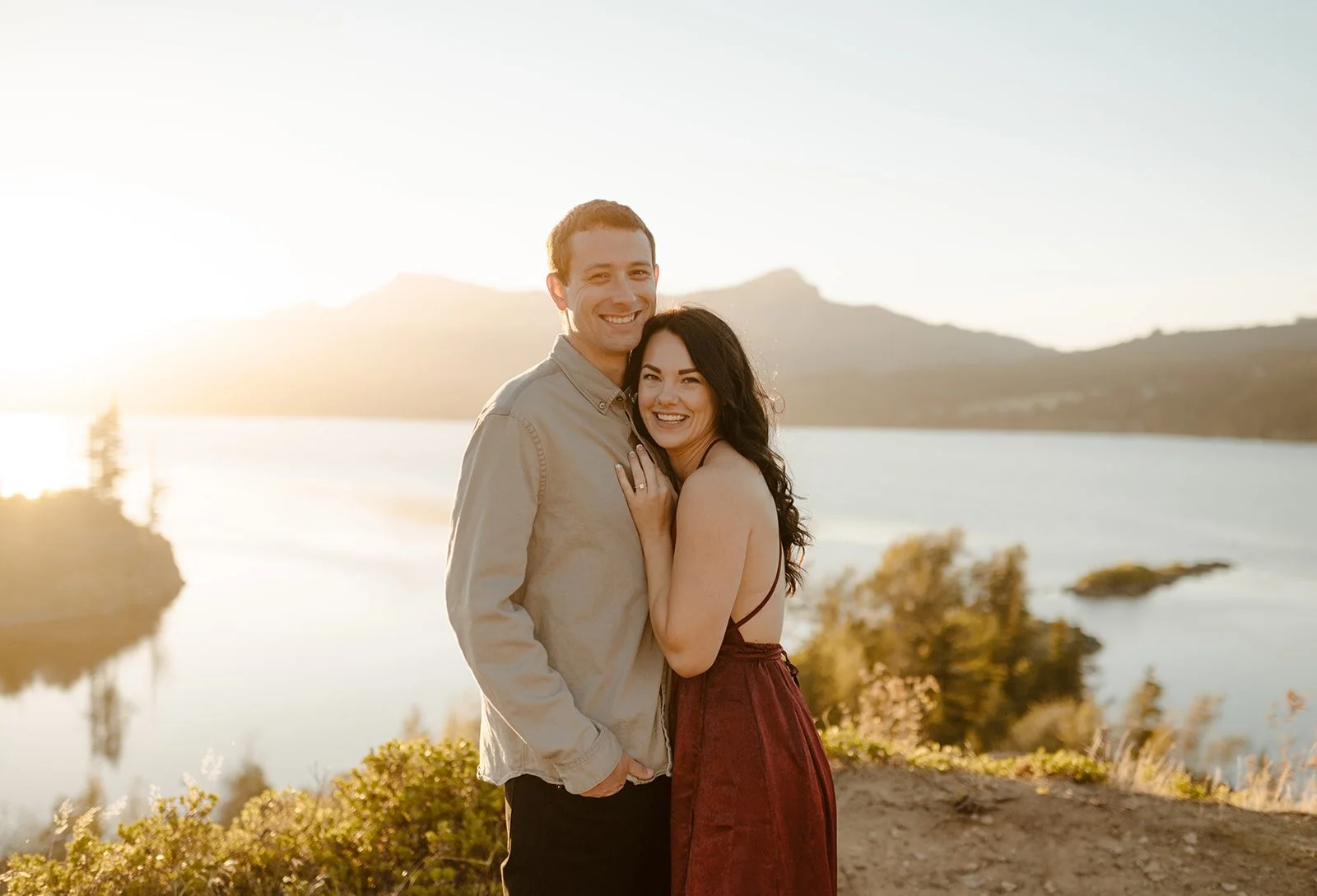 Golden Hour Engagement in the Columbia River Gorge