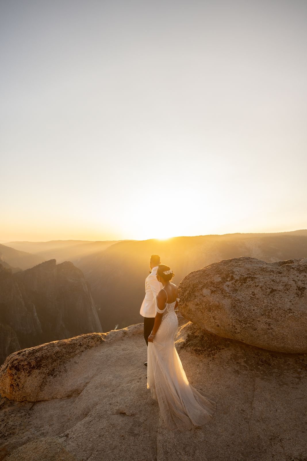 Taft Point Sunset Wedding Portraits at Yosemite National Park