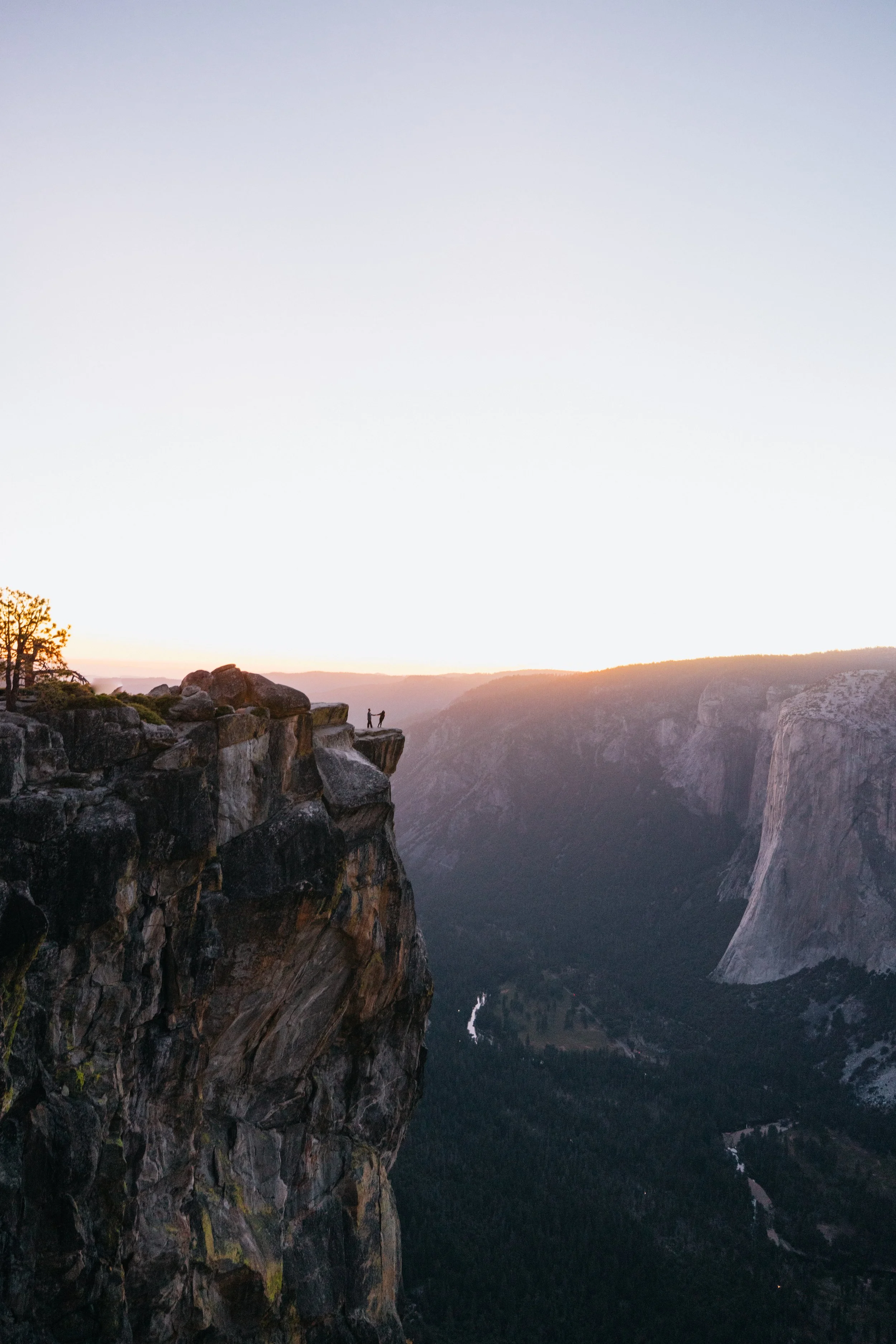 Taft Point Sunset Wedding Portraits at Yosemite National Park