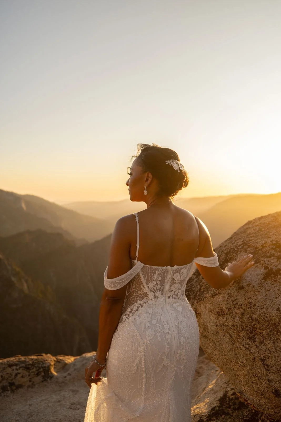 Taft Point Sunset Wedding Portraits at Yosemite National Park