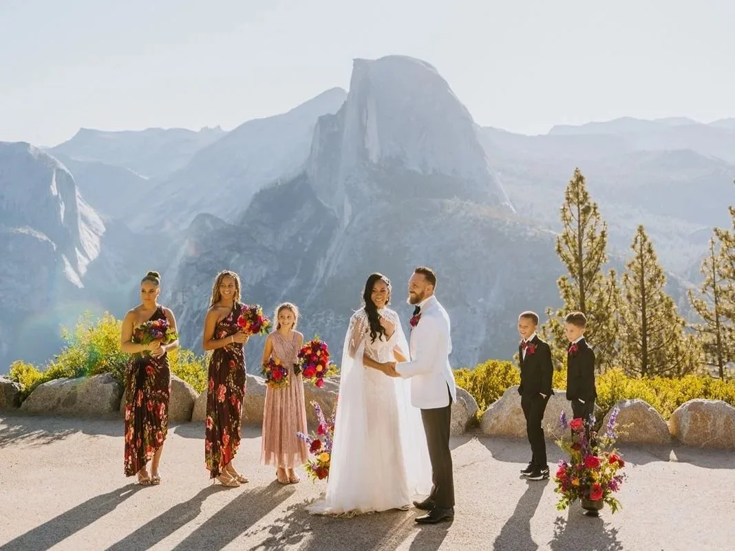 Glacier Point Yosemite Wedding with Taft Point Sunset Photos