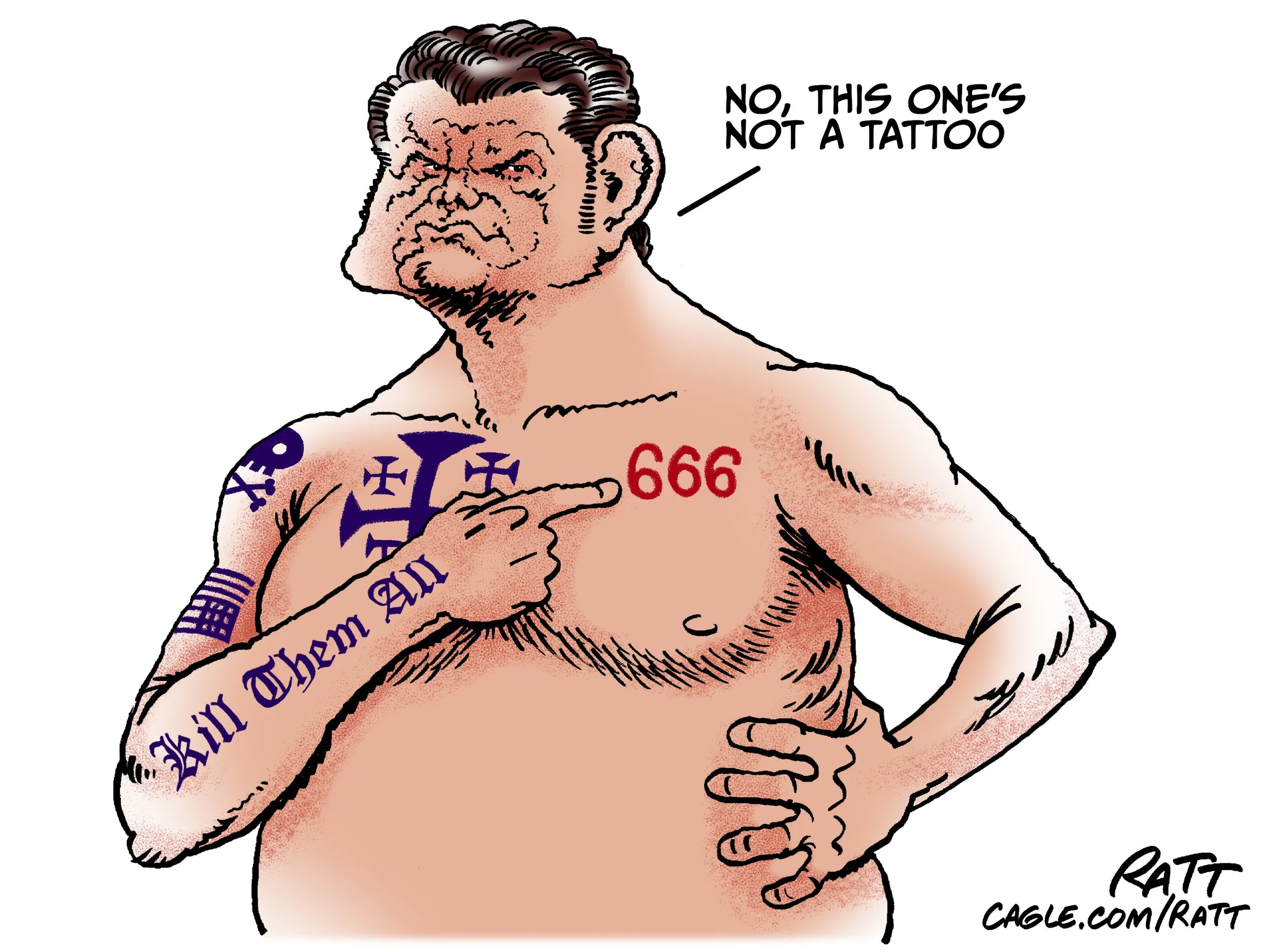 Pete Hesgeth -- The Devil Made Him Do It.  (Crooks And Liars, Dec. 7, 2025.)