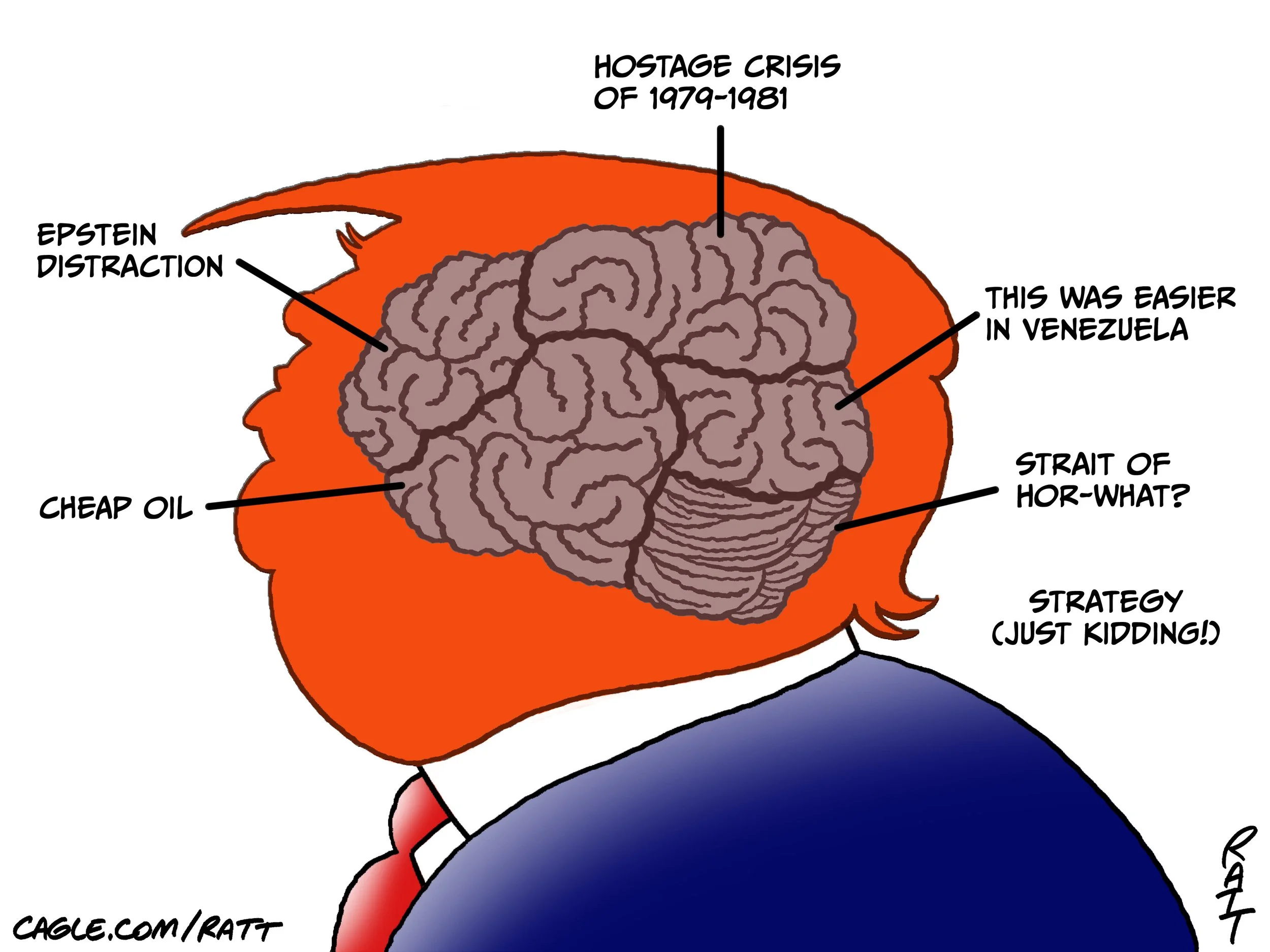 What's on a war president's mind?  (Crooks And Liars, March 22, 2026.)