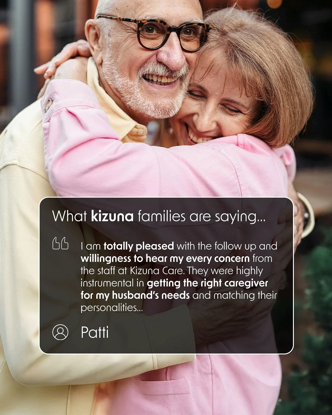 Thank you, Patti, for sharing your positive experience with Kizuna and caregiver Eric! We&rsquo;re so happy we could connect you and your husband with the right fit for your care needs. 

The weight of caring for a loved one can take a toll on relati