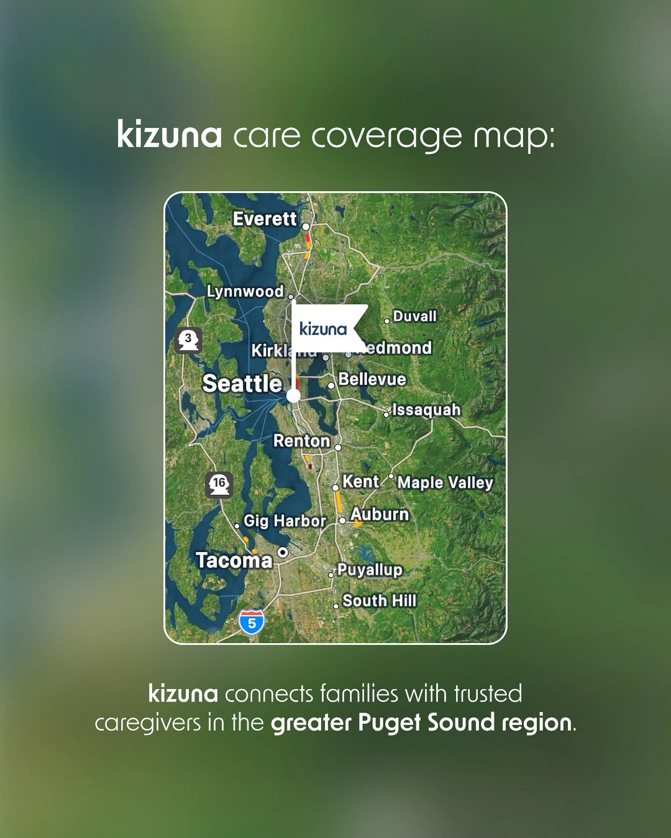 📍 If you&rsquo;re located in or outside of Seattle, you&rsquo;re in luck! Did you know that Kizuna offers care across the Puget Sound region? From Everett to Tacoma and everywhere in between, we&rsquo;re here to match you with high-quality caregiver