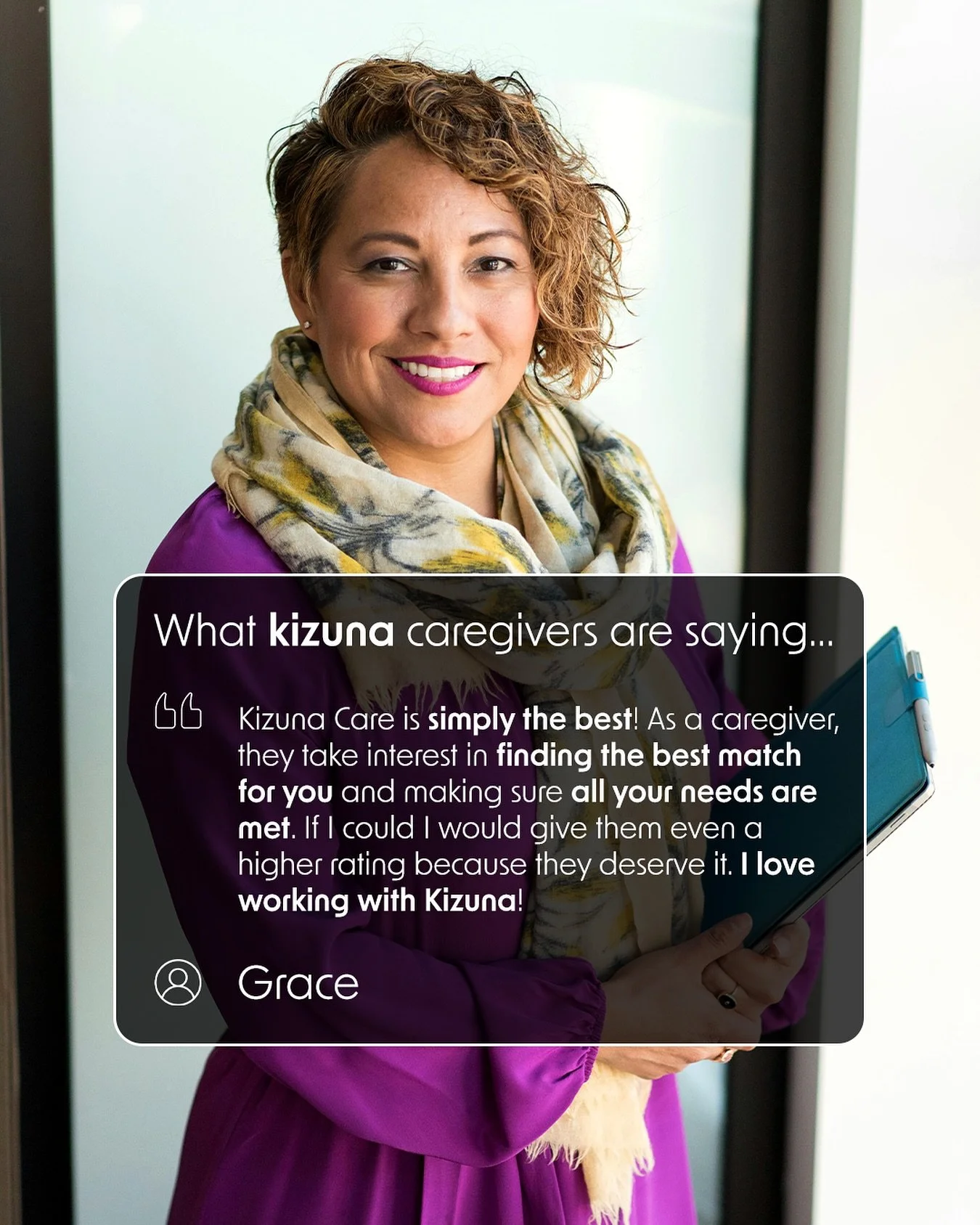 We 💜 feedback from our caregivers &amp; families. 

Thank you, Grace, for your rave review! Caregivers like you make Kizuna, Kizuna.