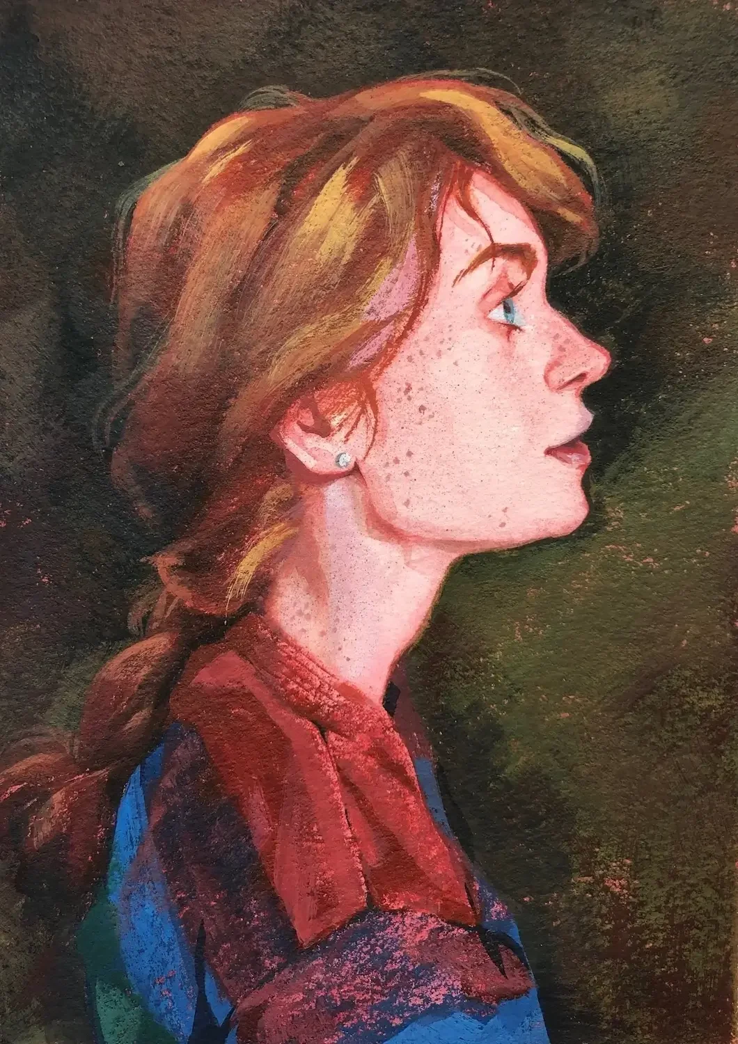Linnea - portrait gouache