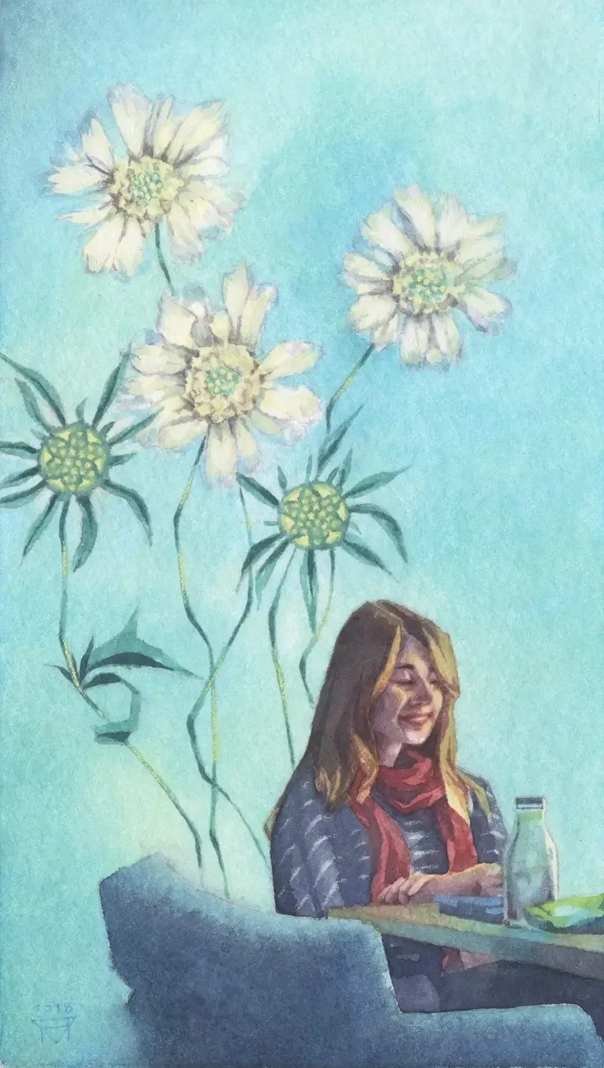 Quiet moment - fine art watercolour