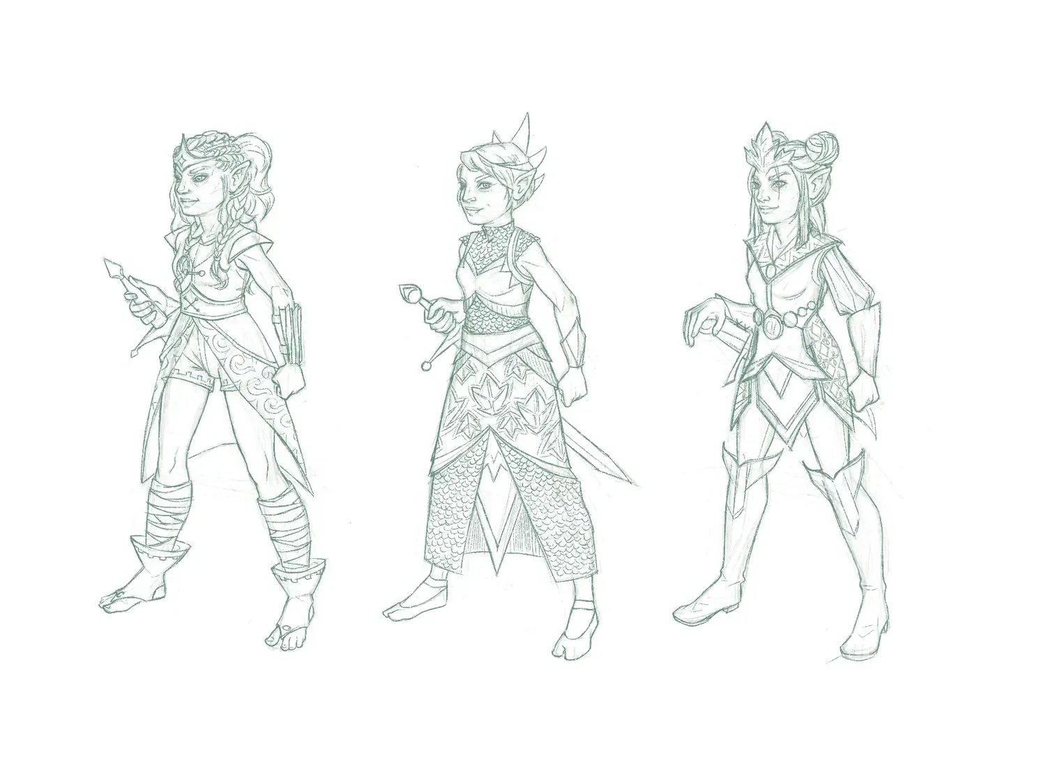 Forest guardian - character spreadsheet digital art