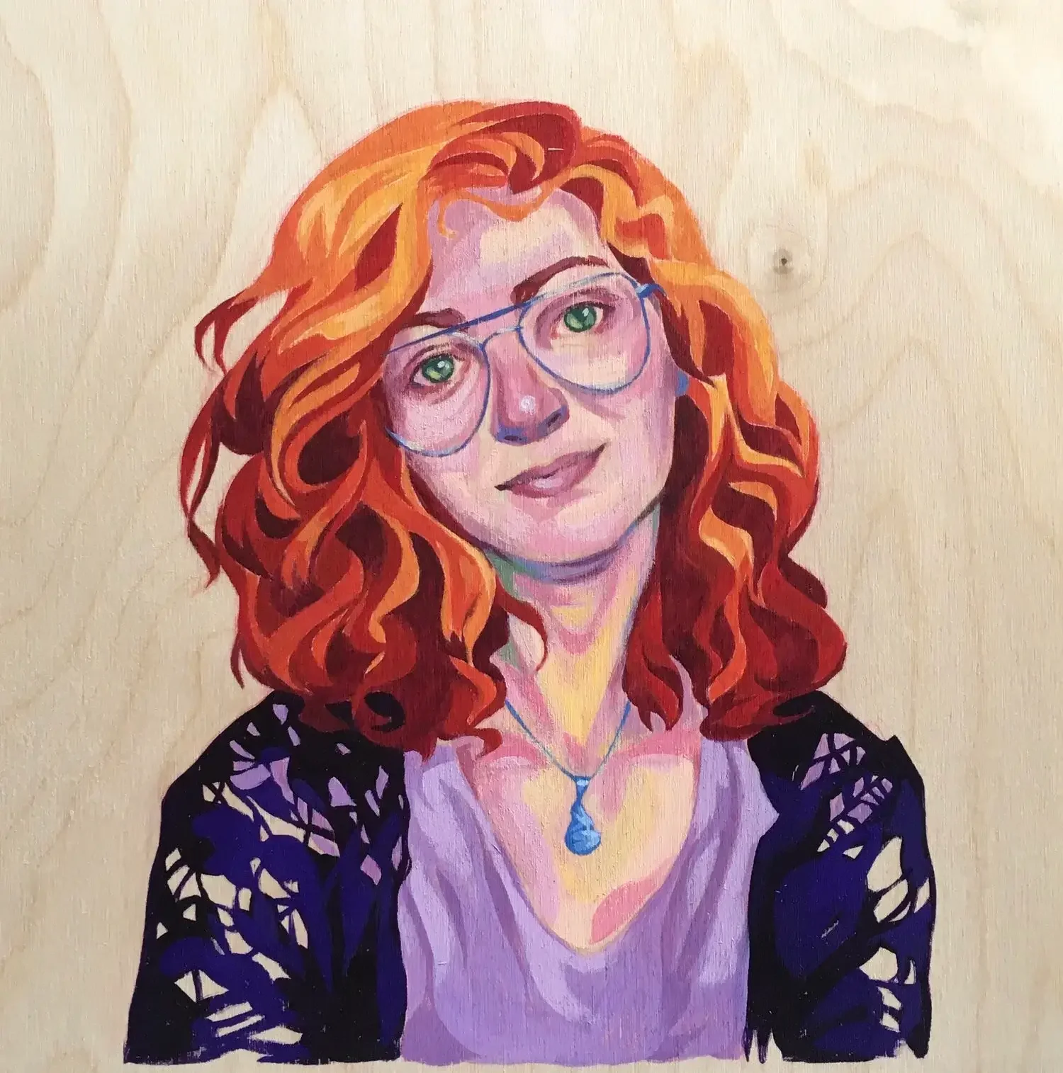 Hanna - self portrait acrylic