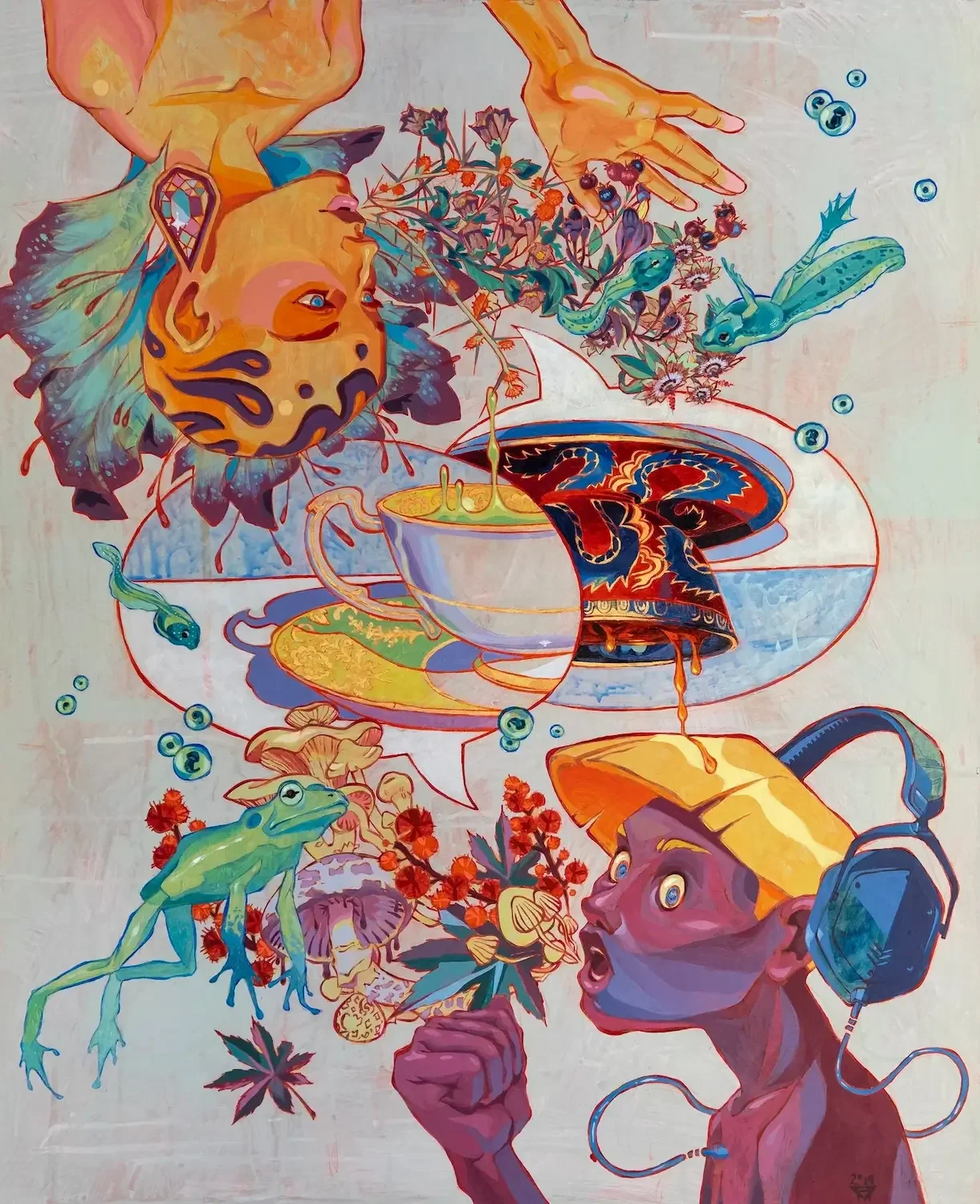 Galenskap - Acrylic on wood panel