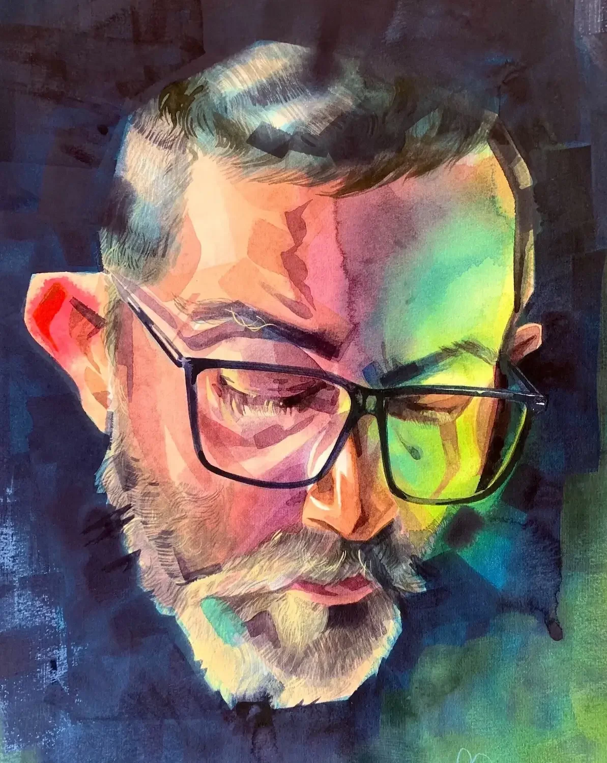 Jens - portrait watercolour