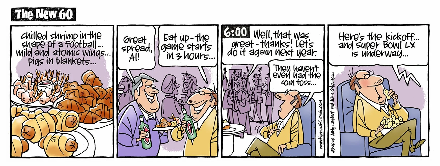 Super Bowl Party — The New 60 Comic
