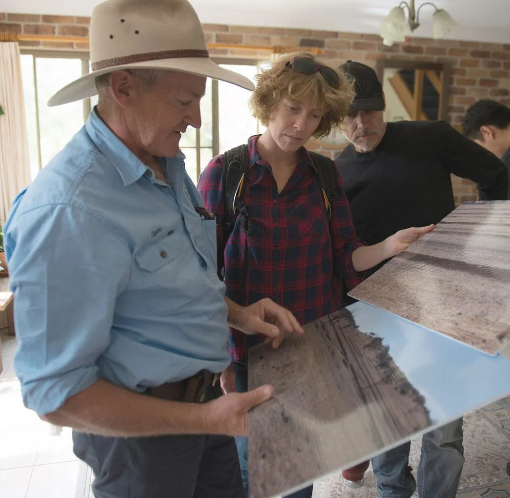 Glenn Morris shows us historic images of Billabong, the property now under his regenerative management