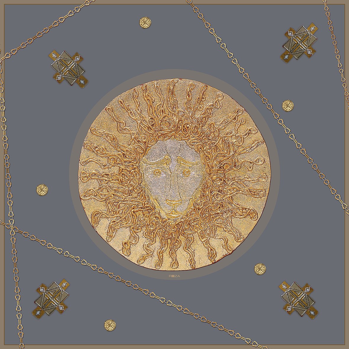 TRACES OF ETERNITY SILK SCARF 53 / DORIAN GRAY