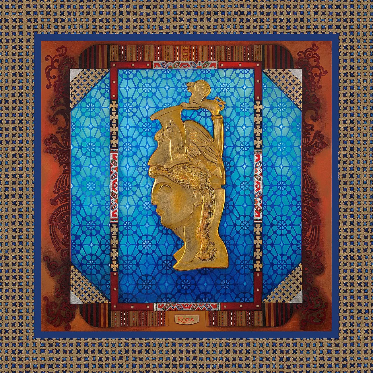 ECHOES OF ETERNITY No.2 SILK SCARF / GOLD EDITION