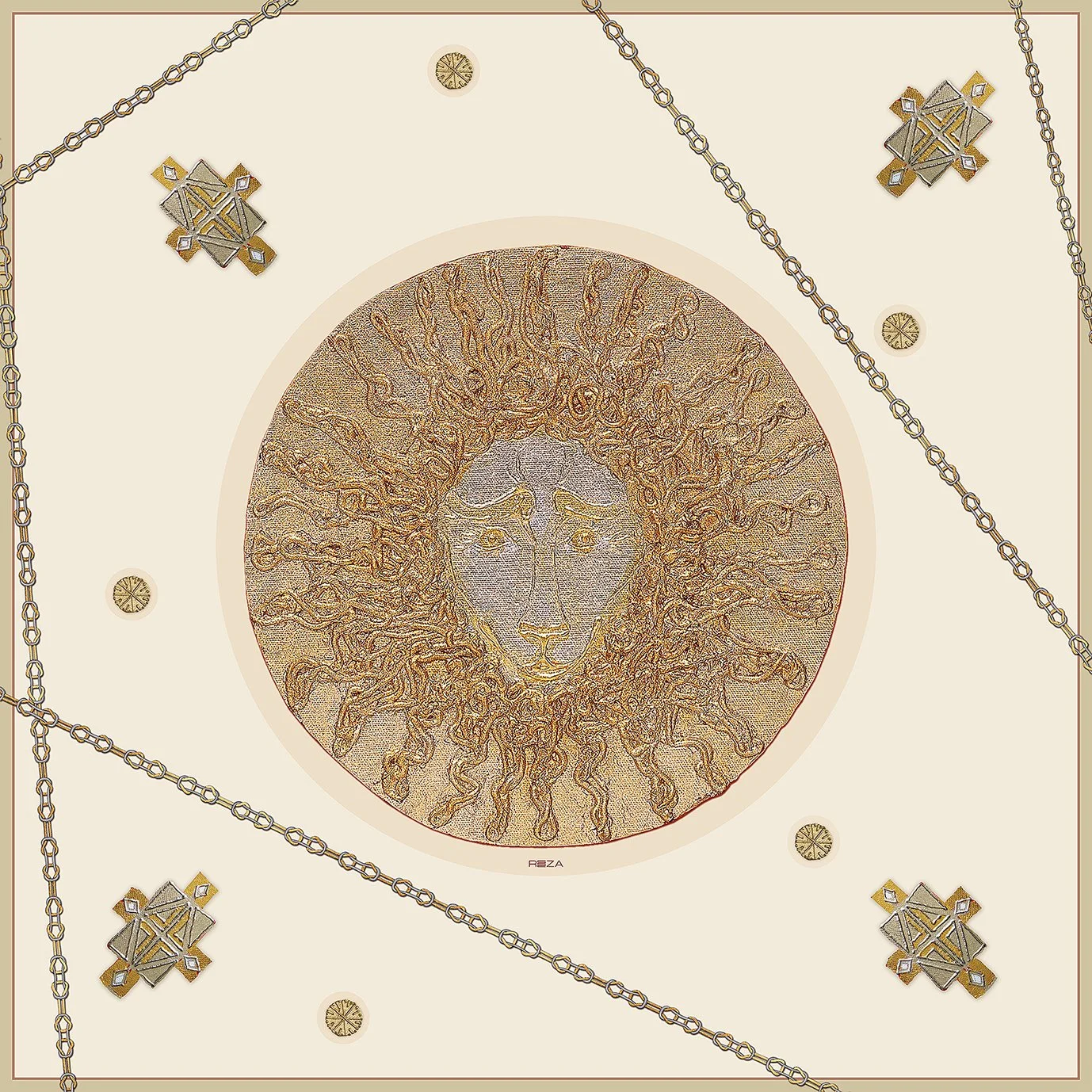 TRACES OF ETERNITY SILK SCARF 53 / SAHARA DUST