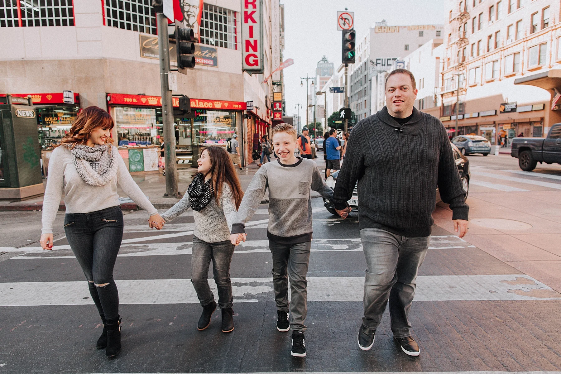 Downtown Los Angeles Family Photoshoot