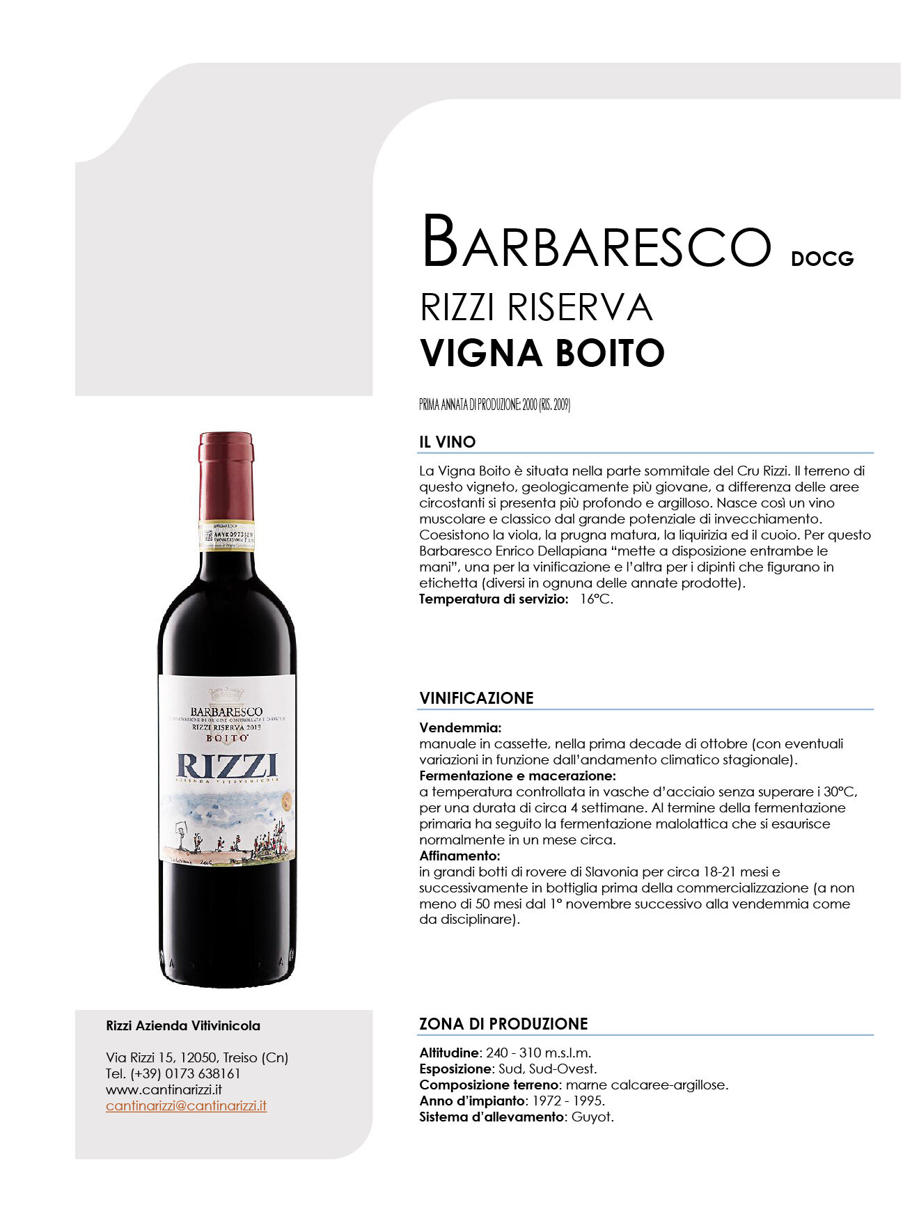 BARBARESCO RISERVA BOITO