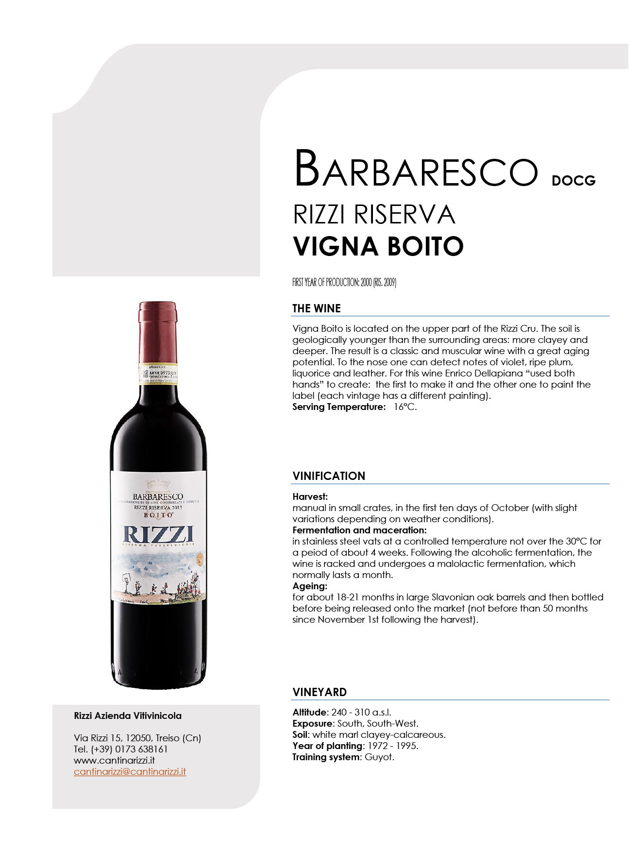 BARBARESCO RISERVA BOITO