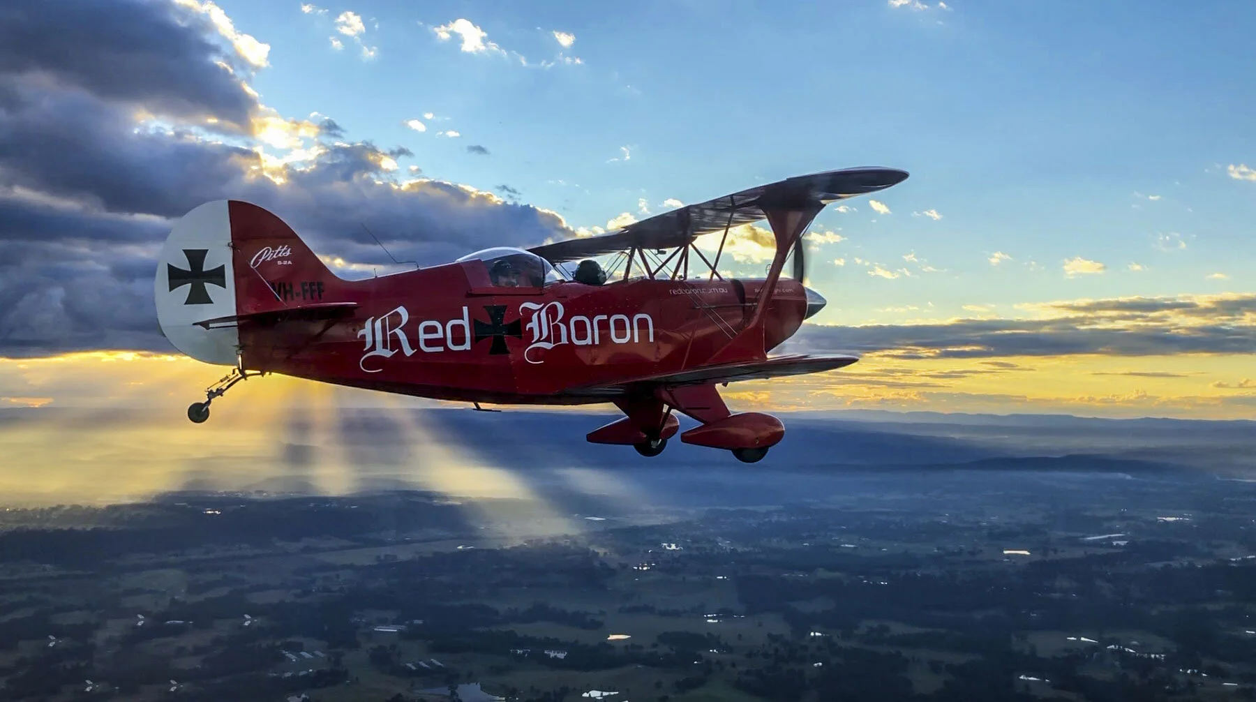 60 Minute Intense Aerobatics Experience in the Red Baron Biplane