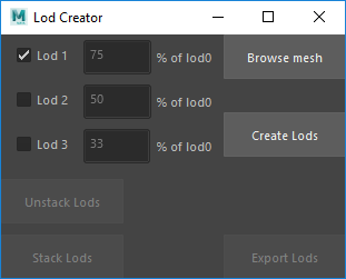 Final result of the Lod Creators UI and functions