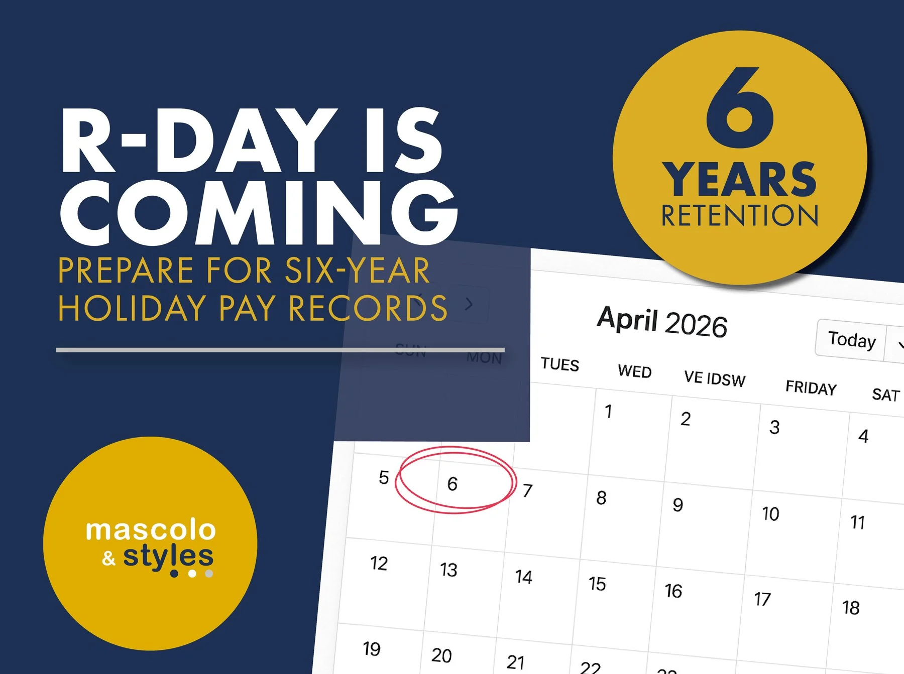 R Day is coming - Six year holiday pay records