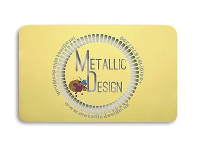 Gold mirror card