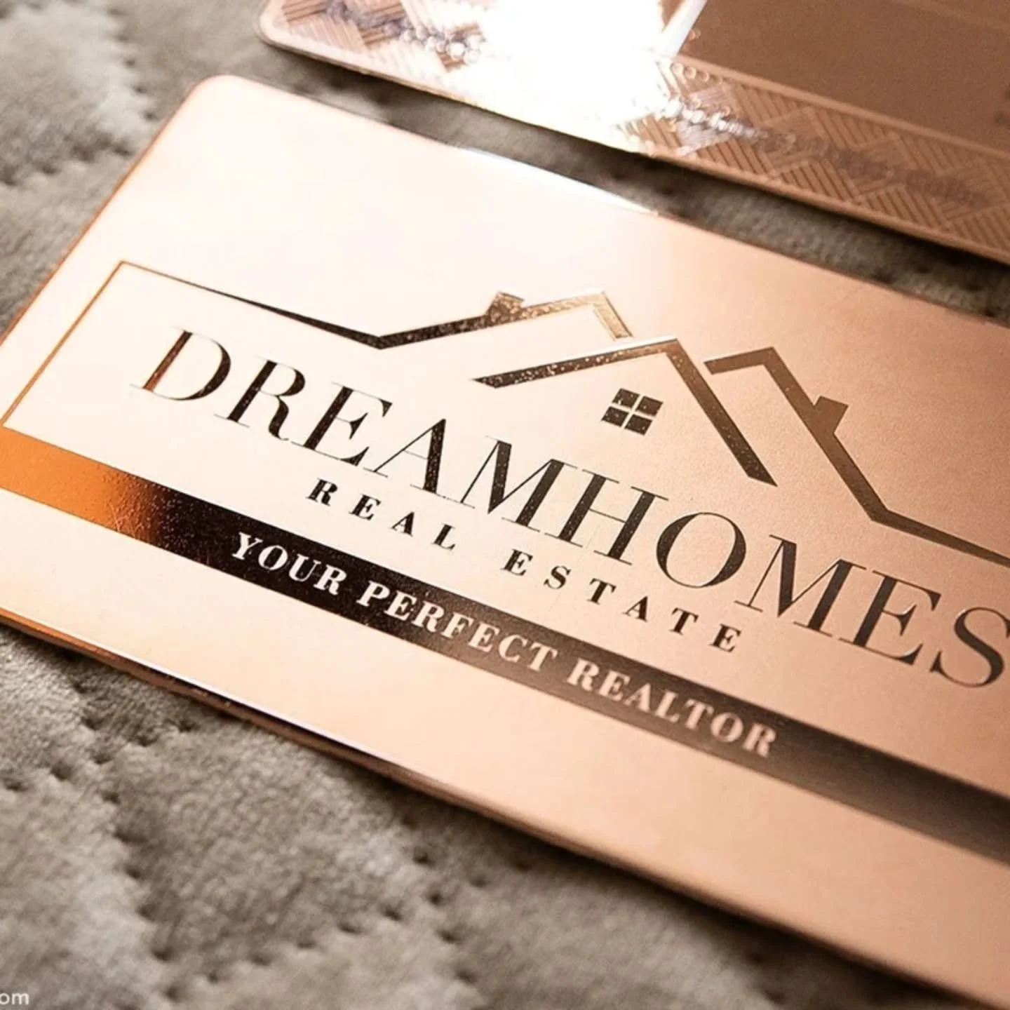 We created a dream rose gold metal business card for Dream Homes. What's your dream card? Let us take care of it and design for free!

#metalcards #businessowner #personalbrand #brandidentity #businesscardprinting #metalart #branddesign #luxurybrandi