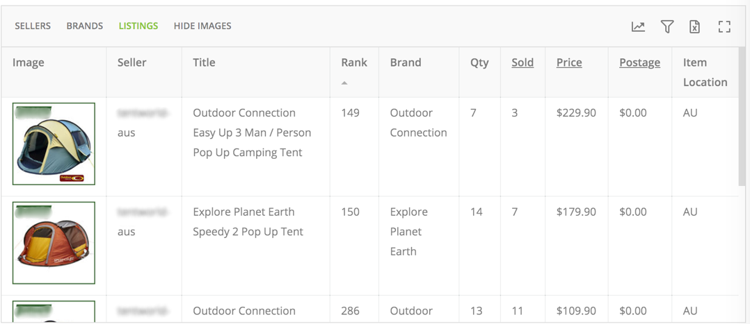 The established retailer has poor eBay ranking.