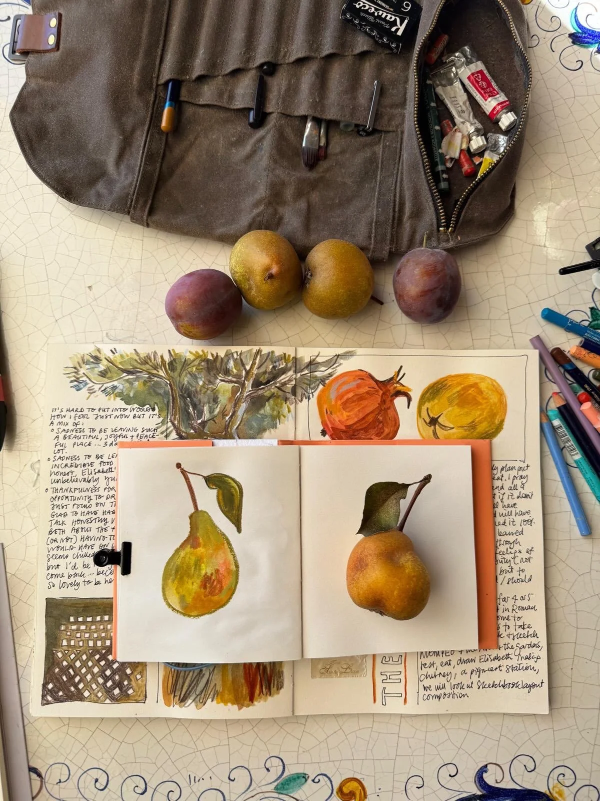 Last week we hosted the second edition of the Visual Wanderings art retreat with @helen.c.stark 

A wonderful group of participants, experimenting with colours, layout, new materials. So happy to be able to facilitate these experiences!

Soon we&rsqu