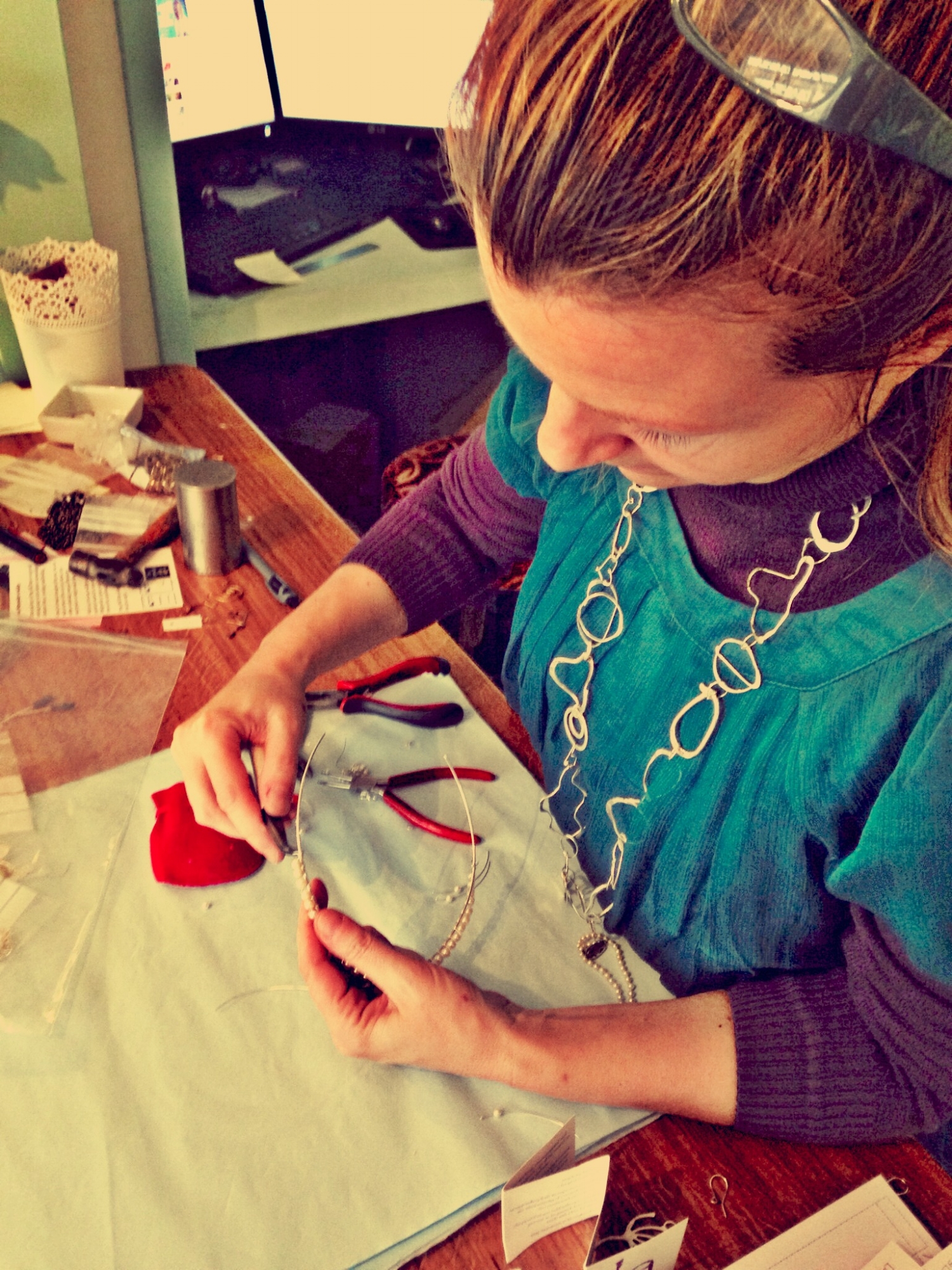 The artist at work