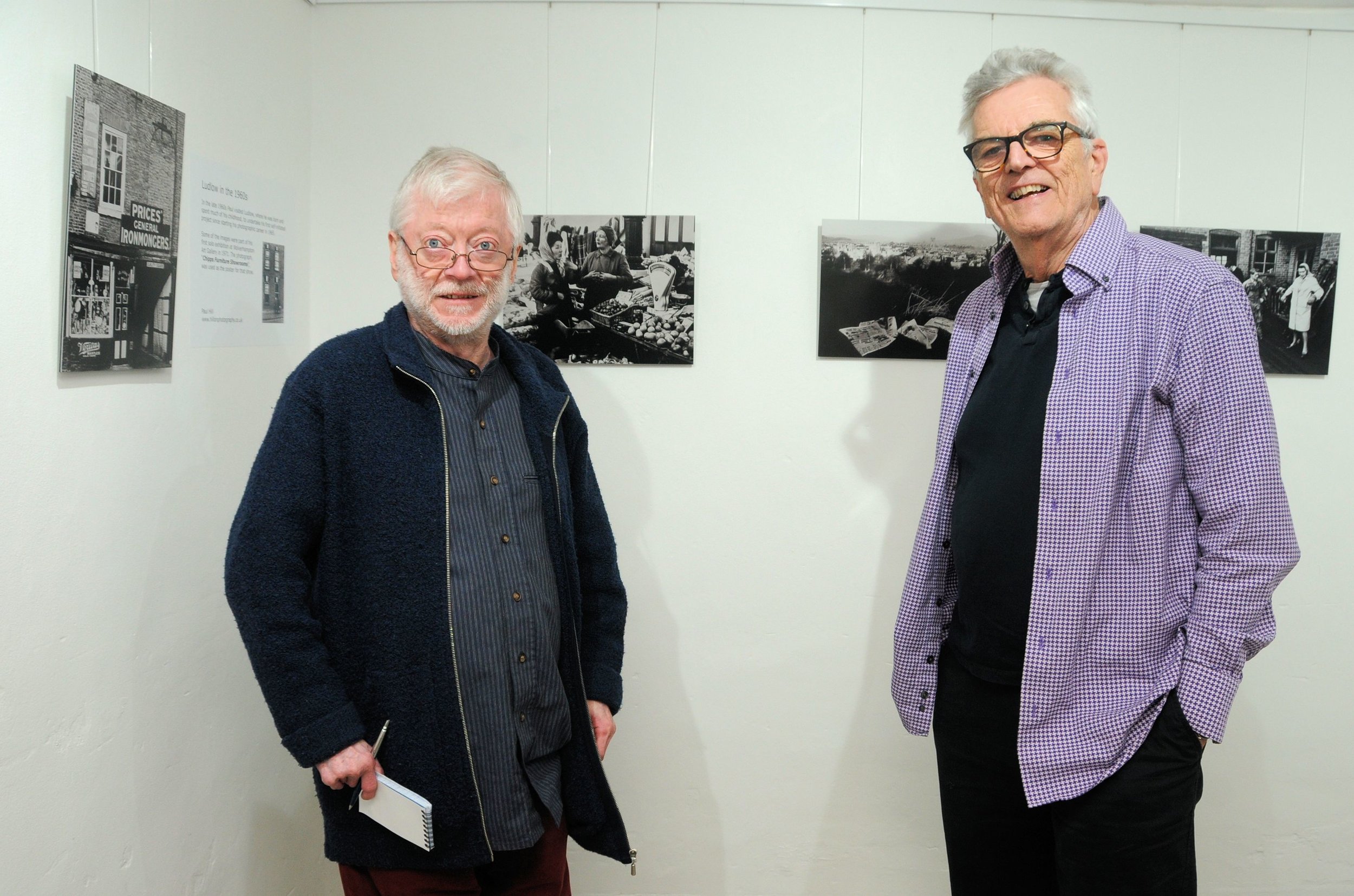 Peter with artist Paul Hill at his latest exhibition on Ludlow credit: the photo space