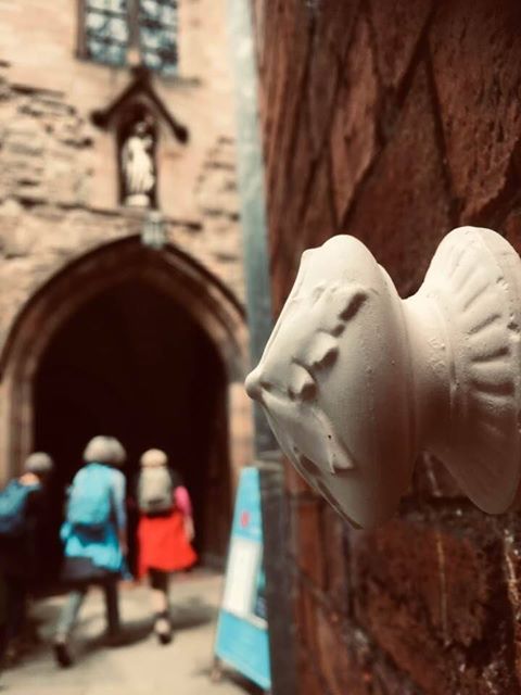 Porcelain and ceramic door handles on well known attractions around Ludlow