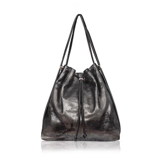 Owen Barry Leather Bag - £179.00 - Black one side and metallic the other, this bag changes from a shoulder bag to a rucksack when needed.
