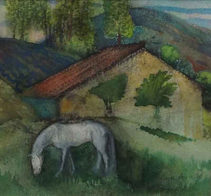 ‘White Horse in a French Field’ by Ann Arnold