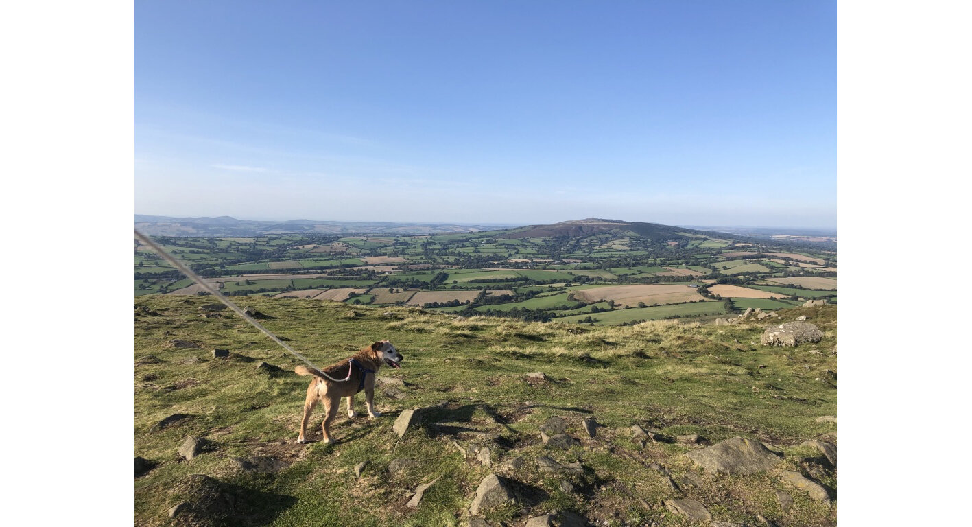 360 degree view across five counties from the top of the titterstone clee hill