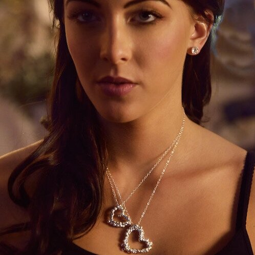 LA Jewellry: Fairtrade silver heart pebble necklace