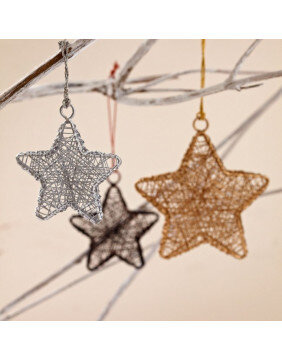 Large wire star decorations